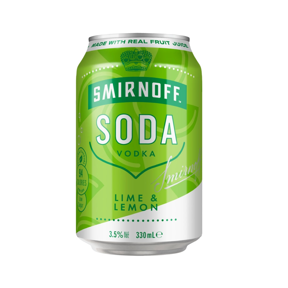 Smirnoff Soda Lime and Lemon (10X330mL)