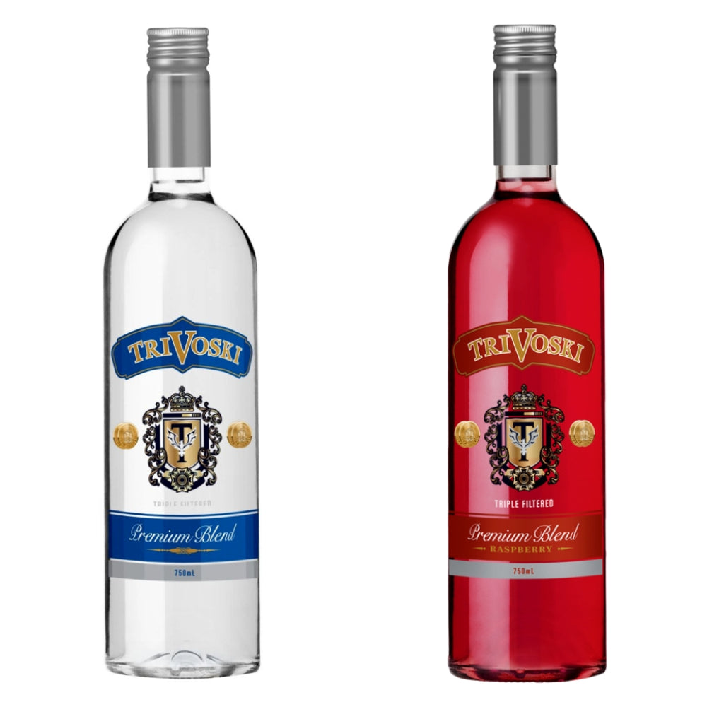 Trivoski Premium Blend Original and Raspberry Bundle (2X750mL)