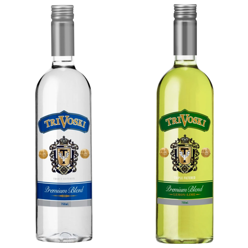 Trivoski Premium Blend Original and Lemon Lime Bundle (2X750mL)
